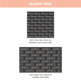 Personalized Blanket (Teal Background) 25-30 days