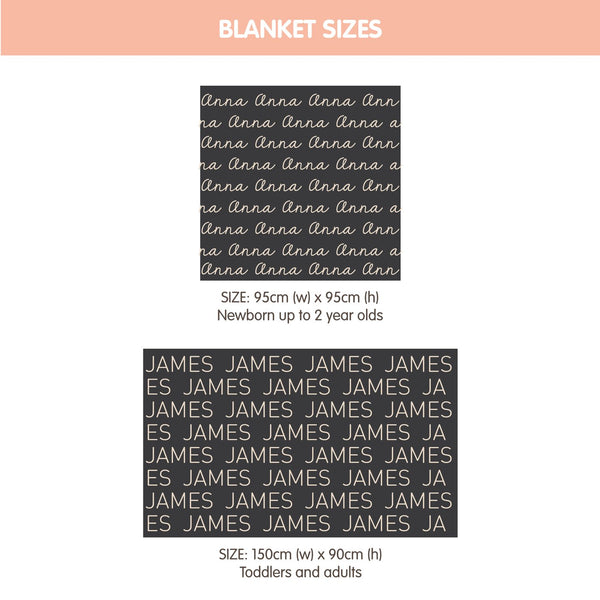 Personalized Blanket (Navy Background)25-30 days
