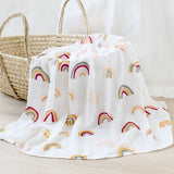 Rainbow Muslin Swaddle