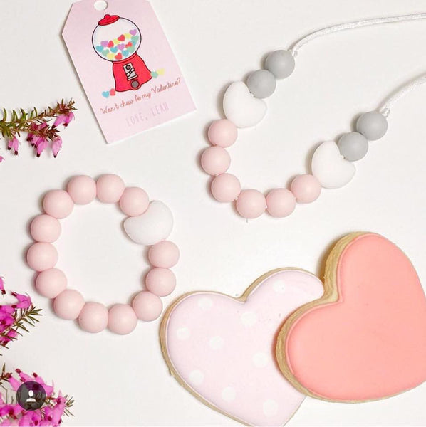 Kids Teething Bracelet - Amelia (Pink)