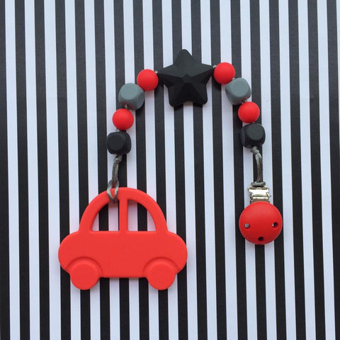 Mr. Bean Car Teether (Red)