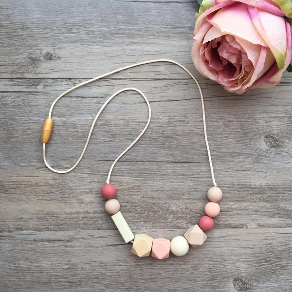 Adult Teething Necklace - Lucille (Blush)