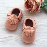 Classic Baby Blush Leather Moccasins