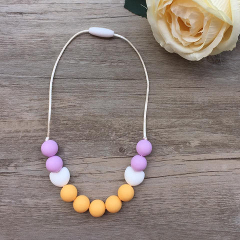 Kids Teething Necklace - Amelia (Mango)