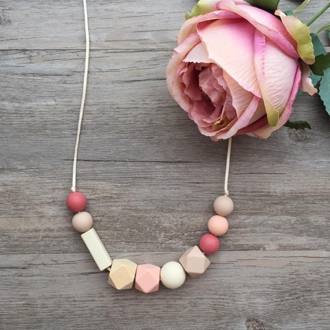 Adult Teething Necklace - Lucille (Blush)