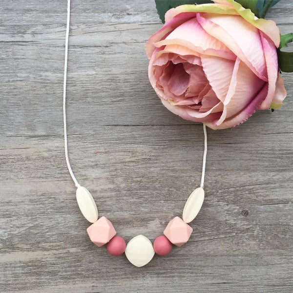 Adult Teething Necklace - Bailey (Blush)