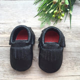 Classic Black Leather Moccasins