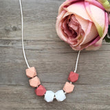 Adult Teething Necklace - Olivia (Coral)