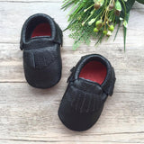 Classic Black Leather Moccasins