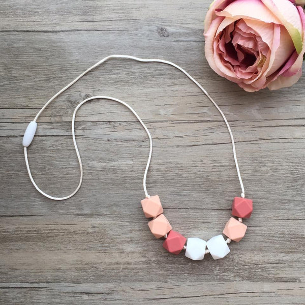 Adult Teething Necklace - Olivia (Coral)