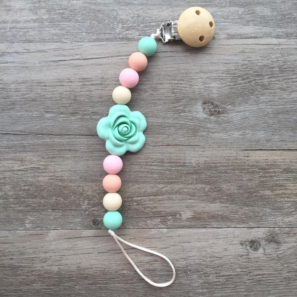 Rose Pacifier Clip