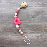 Rose Pacifier Clip