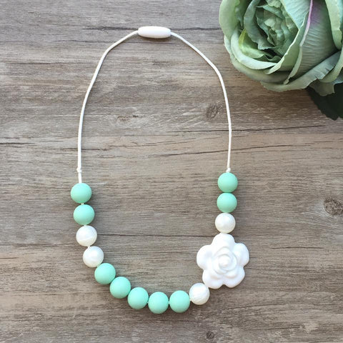 Kids Teething Necklace - Scarlet (Mint)