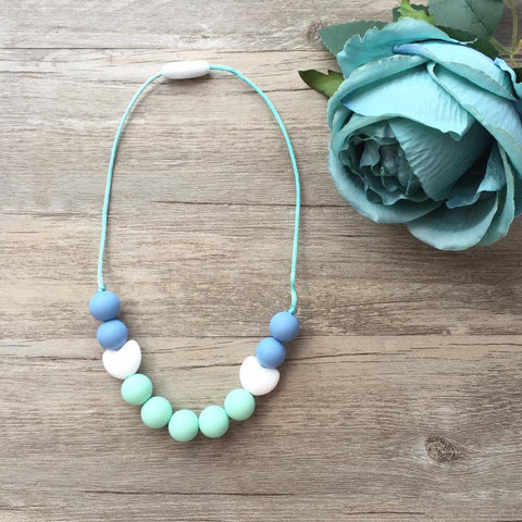 Kids Teething Necklace - Amelia (Mint)