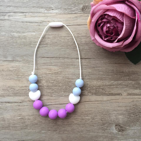 Kids Teething Necklace - Amelia (Violet)