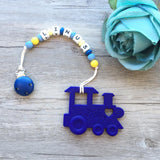 Personalized Train Teether (Blue)