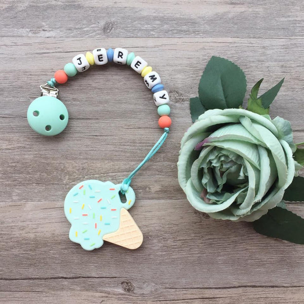 Personalized Ice Cream Teether (Mint)