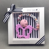 Personalized Butterfly Teether (Pink)