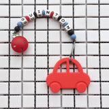 Personalized Mr. Bean Car Teether (Red)