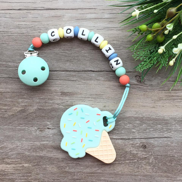 Personalized Ice Cream Teether (Mint)