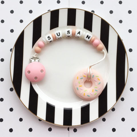 Personalized Donut Teether (Pink)