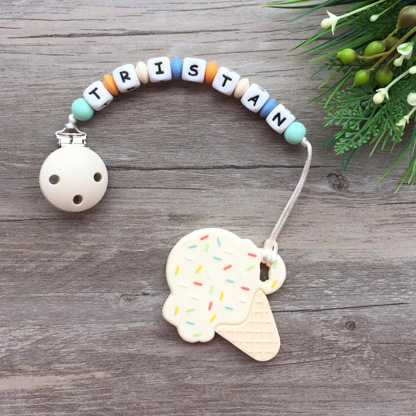 Personalized Ice Cream Teether (Vanilla)