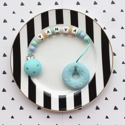 Personalized Donut Teether (Blue)