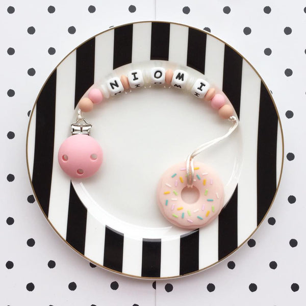 Personalized Donut Teether (Pink)