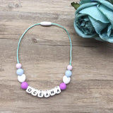 Kids Heart Personalized Necklace (Purple)