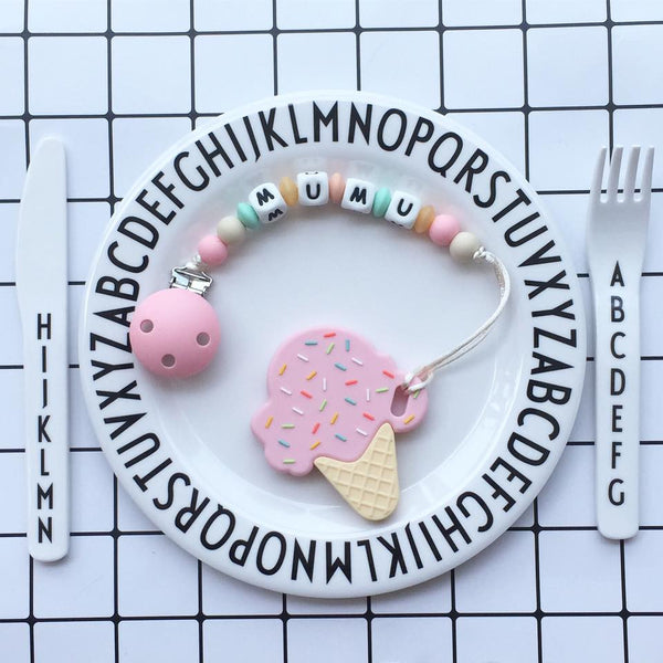 Personalized Ice Cream Teether (Strawberry)