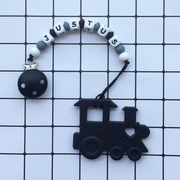 Personalized Train Teether (Black)