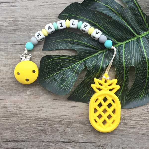 Personalized Pineapple Teether (Yellow)