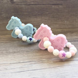 Pony Teether Rattle (Blue)