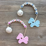 Personalized Pony Teether (Blue)