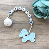 Baby Balloon Flower Set with Personalized Teether - Sky