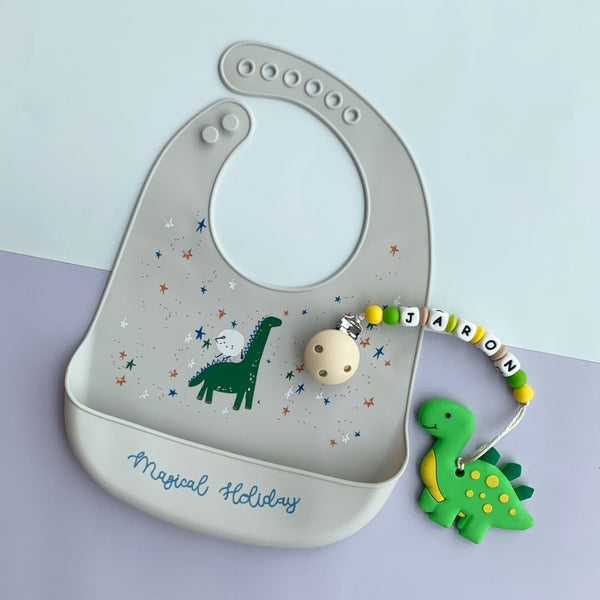 Dinosaur Silicone Bib