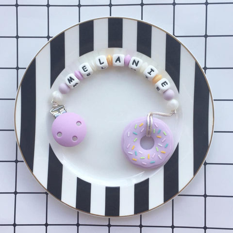 Personalized Donut Teether (Purple)