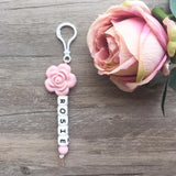 Rose Personalized Key Chain