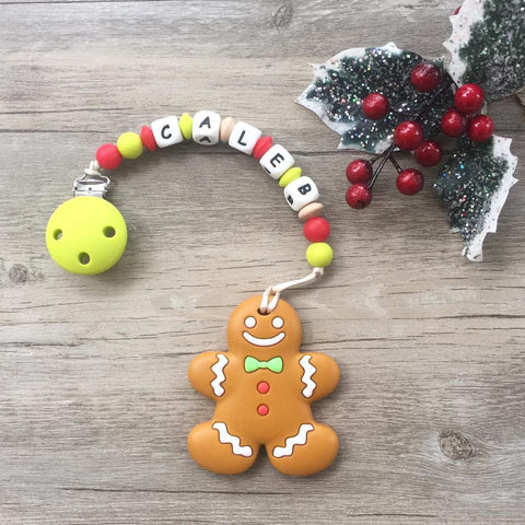 Personalized Christmas Gingerbread Man Teether (Limited Edition)