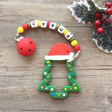 Personalized Christmas Tree Teether (Green - Limited Edition)