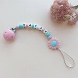 Personalized Daisy Pacifier Clip(PINK)