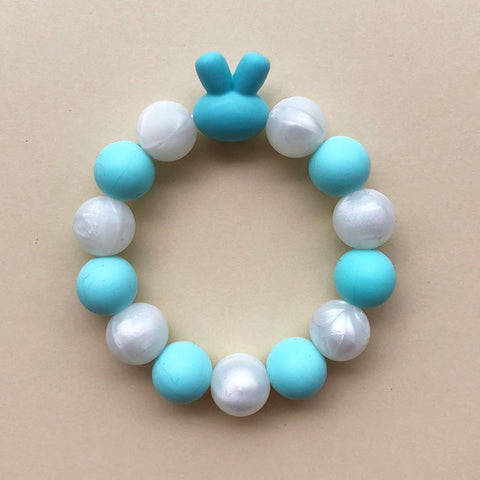 Kids Teething Bracelet - Bunny (Blue)