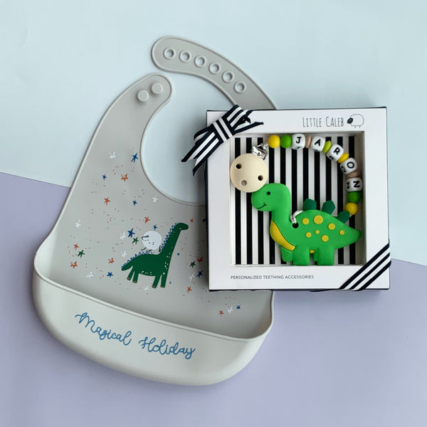 Dinosaur Silicone Bib