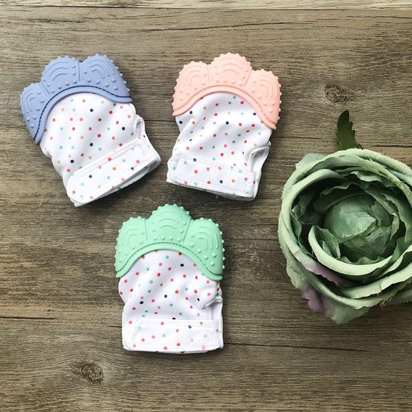 Baby Dot Teething Mitten (Pink)