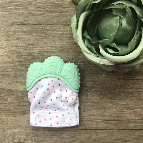 Baby Donut Teething Mitten (Mint)