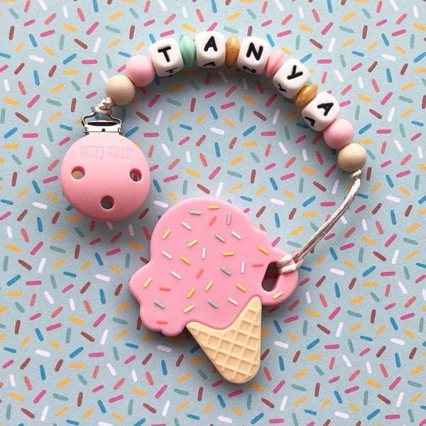 Personalized Ice Cream Teether (Strawberry)