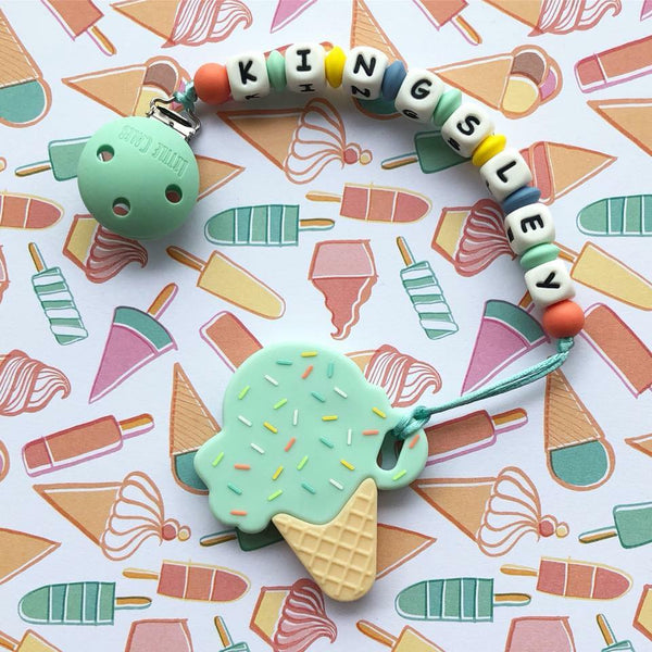 Personalized Ice Cream Teether (Mint)