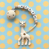 Personalized Giraffe Teether (Cream)