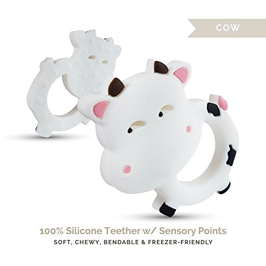 Silly Cow Teething Toy (Pink)