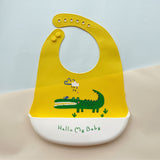 Set of 2 Silicone Bibs (Crocodile & Zebra)